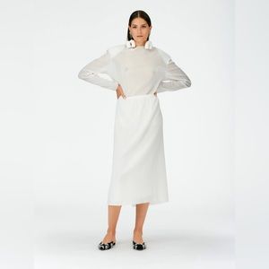 Tibi Crepe Gauze Pull On Skirt